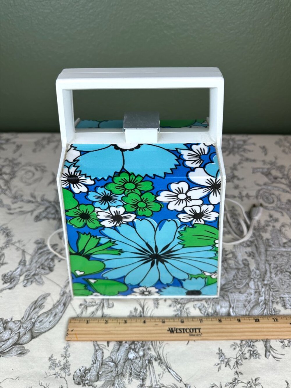Vintage 60s Lady Remington Electric Curler Set Hard Floral Case - Picture 5 of 11